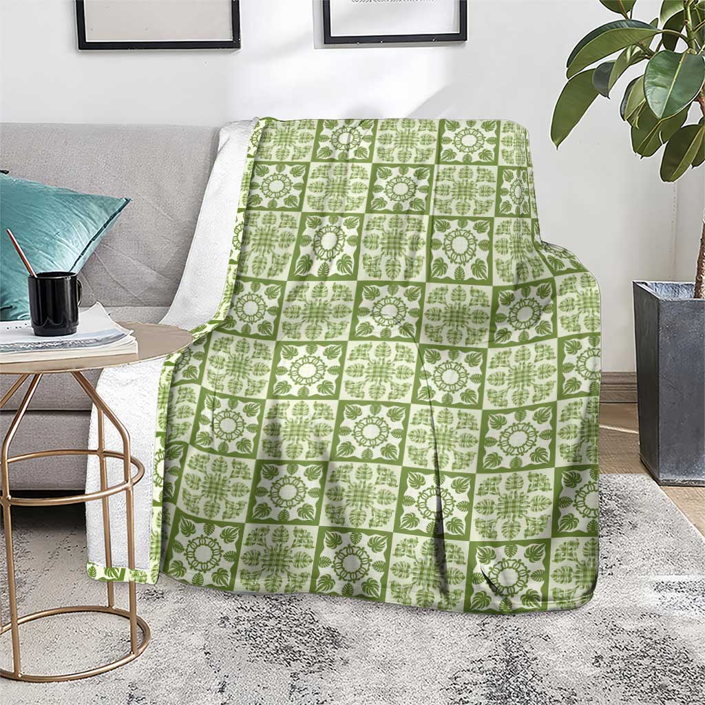 Omaomao Palaka Quilt Hawaii Blanket Hawaiian Tropical Monstera Sea Turtle LT14 - Polynesian Pride