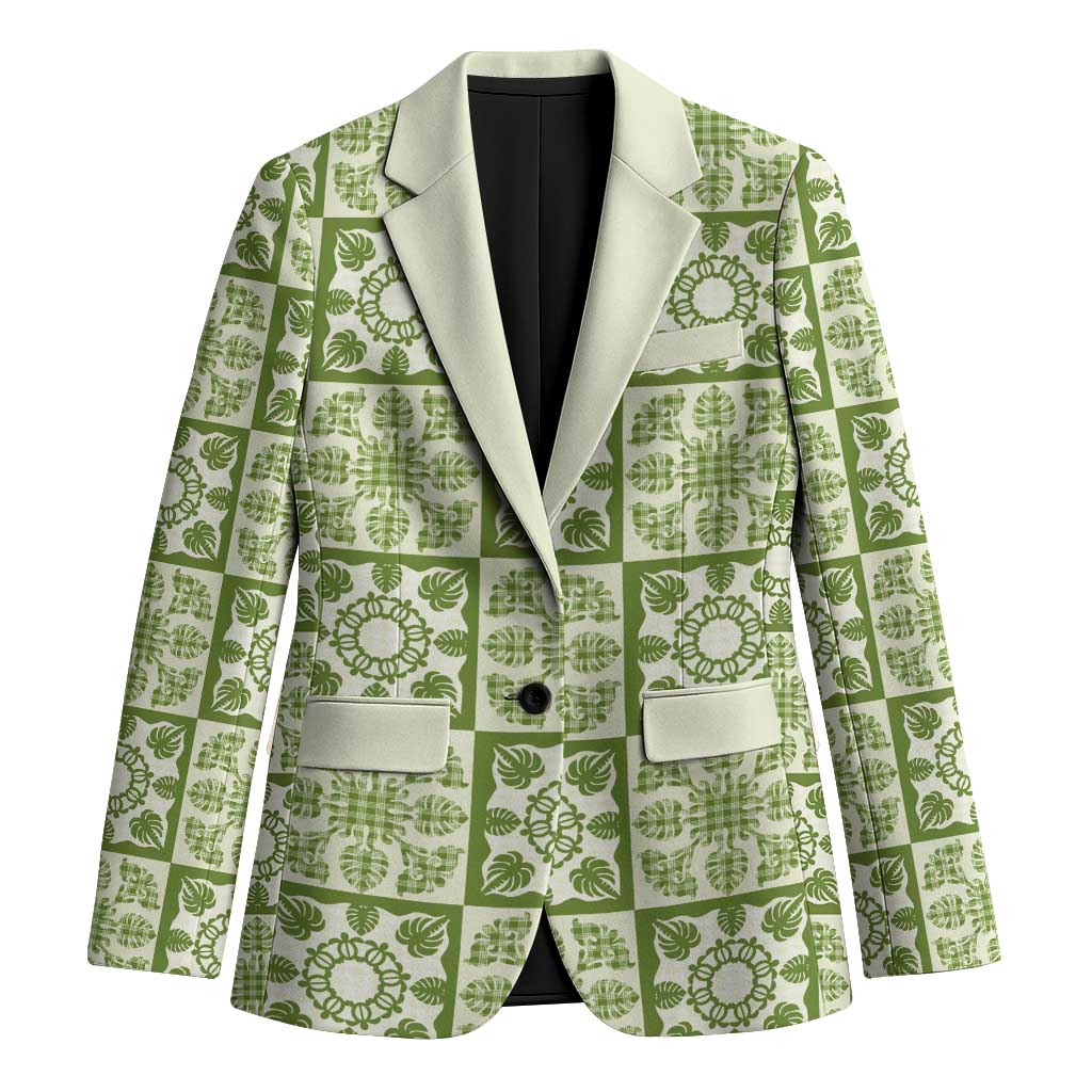 Omaomao Palaka Quilt Hawaii Blazer Hawaiian Tropical Monstera Sea Turtle