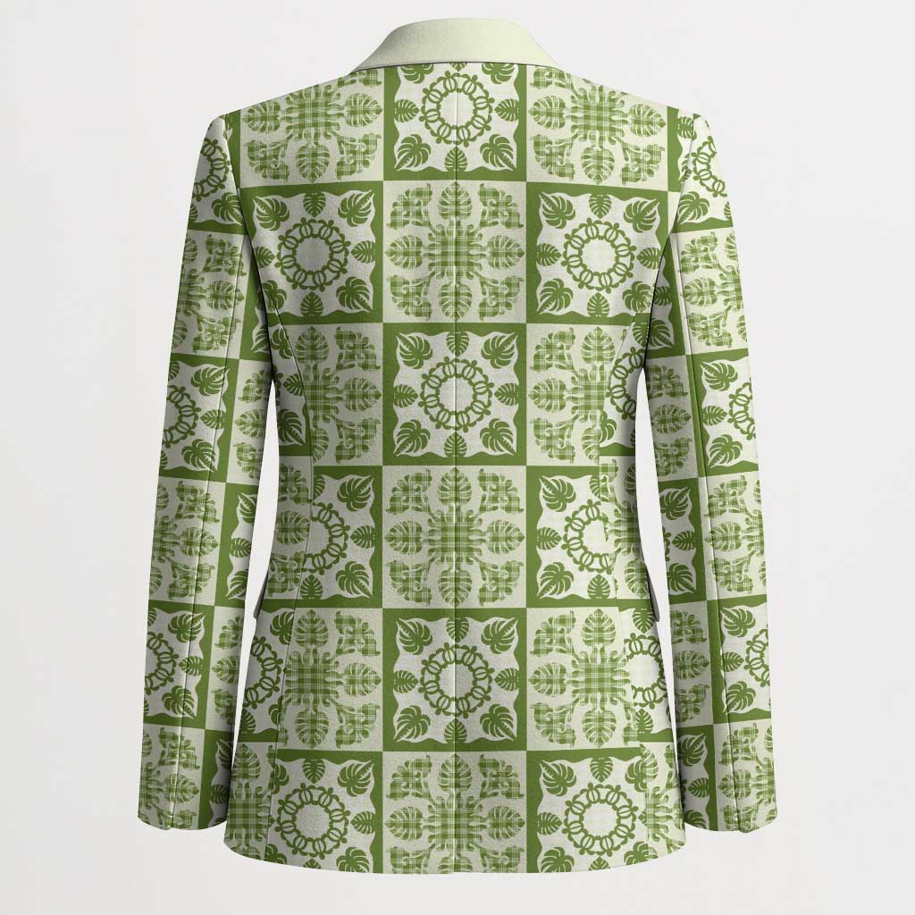 Omaomao Palaka Quilt Hawaii Blazer Hawaiian Tropical Monstera Sea Turtle