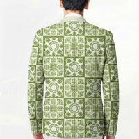 Omaomao Palaka Quilt Hawaii Blazer Hawaiian Tropical Monstera Sea Turtle