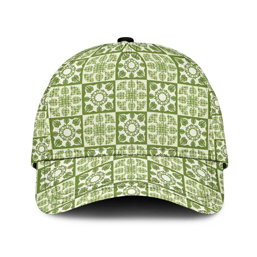 Omaomao Palaka Quilt Hawaii Classic Cap Hawaiian Tropical Monstera Sea Turtle
