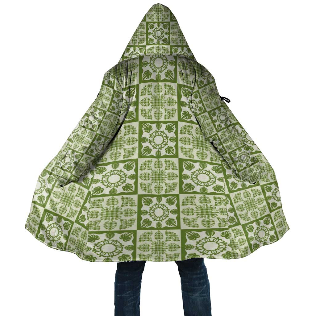Omaomao Palaka Quilt Hawaii Cloak Hawaiian Tropical Monstera Sea Turtle LT14 Unisex Green - Polynesian Pride