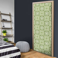 Omaomao Palaka Quilt Hawaii Door Cover Hawaiian Tropical Monstera Sea Turtle LT14 - Polynesian Pride