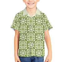 Omaomao Palaka Quilt Hawaii Family Matching Mermaid Dress and Hawaiian Shirt Hawaiian Tropical Monstera Sea Turtle