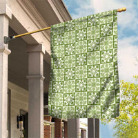 Omaomao Palaka Quilt Hawaii Garden Flag Hawaiian Tropical Monstera Sea Turtle LT14 House Flag Green - Polynesian Pride