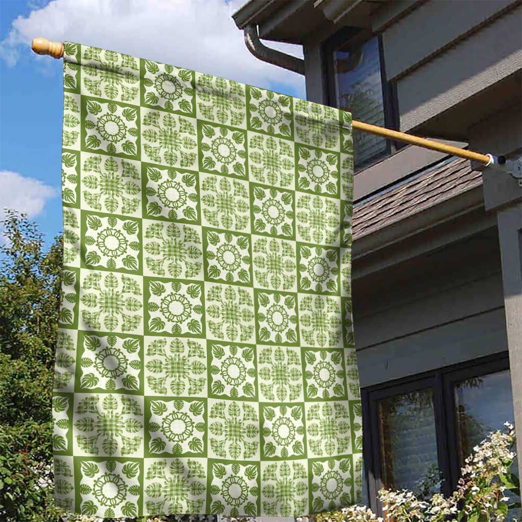 Omaomao Palaka Quilt Hawaii Garden Flag Hawaiian Tropical Monstera Sea Turtle LT14 - Polynesian Pride