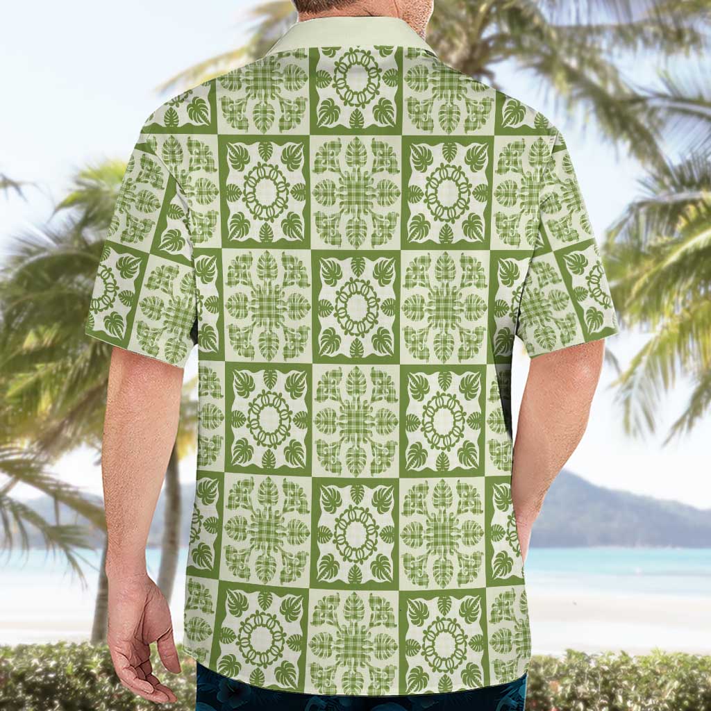 Omaomao Palaka Quilt Hawaii Hawaiian Shirt Hawaiian Tropical Monstera Sea Turtle