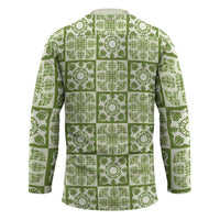 Omaomao Palaka Quilt Hawaii Hockey Jersey Hawaiian Tropical Monstera Sea Turtle LT14 - Polynesian Pride
