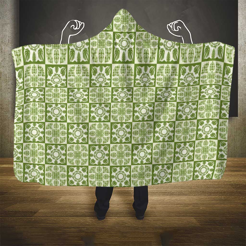 Omaomao Palaka Quilt Hawaii Hooded Blanket Hawaiian Tropical Monstera Sea Turtle LT14 - Polynesian Pride