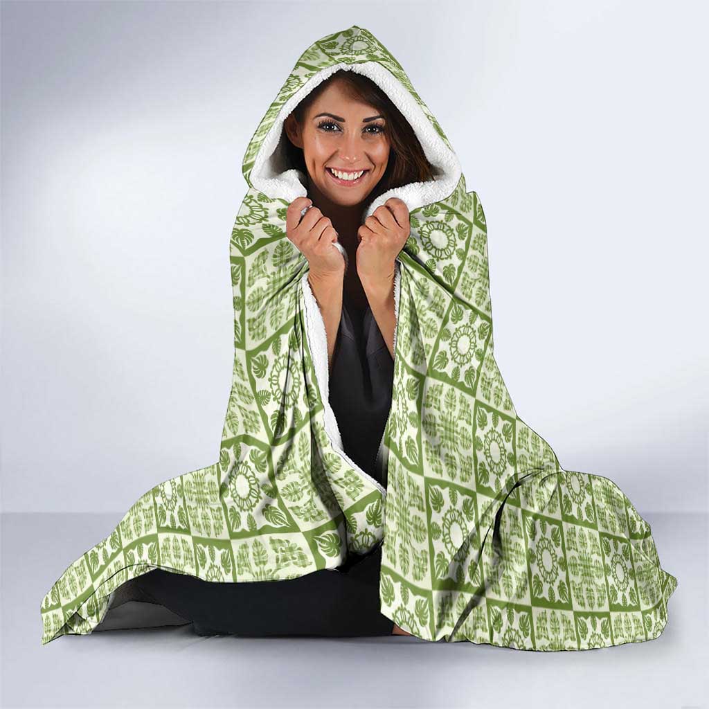 Omaomao Palaka Quilt Hawaii Hooded Blanket Hawaiian Tropical Monstera Sea Turtle LT14 - Polynesian Pride