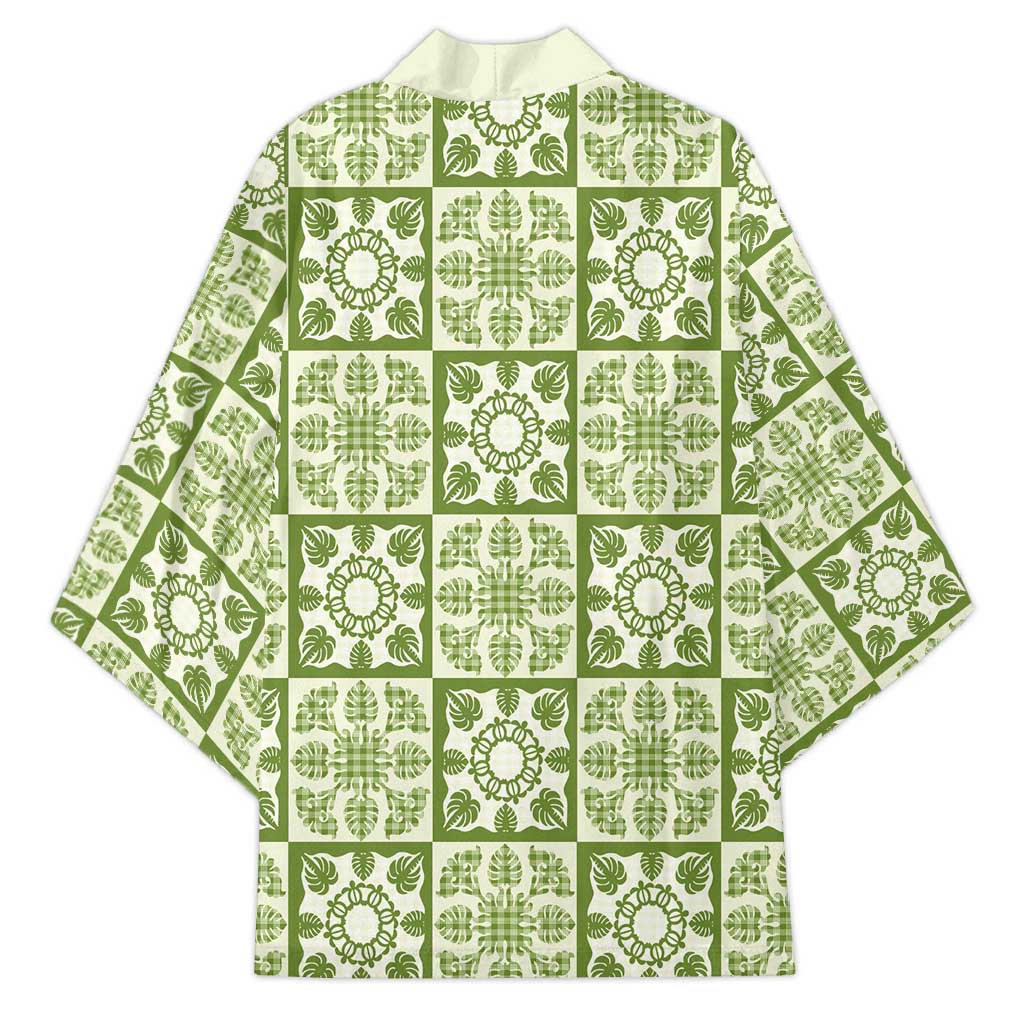 Omaomao Palaka Quilt Hawaii Kimono Hawaiian Tropical Monstera Sea Turtle LT14 - Polynesian Pride