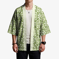 Omaomao Palaka Quilt Hawaii Kimono Hawaiian Tropical Monstera Sea Turtle LT14 - Polynesian Pride
