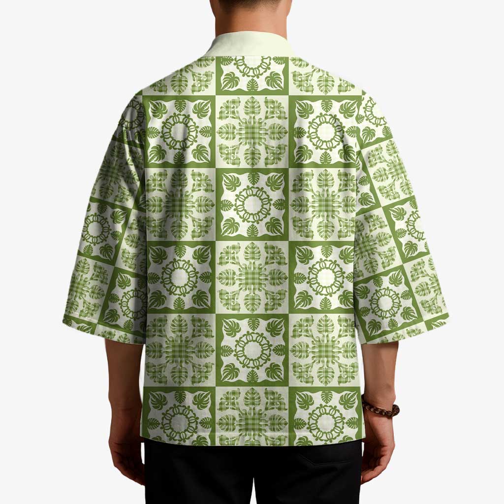 Omaomao Palaka Quilt Hawaii Kimono Hawaiian Tropical Monstera Sea Turtle LT14 - Polynesian Pride