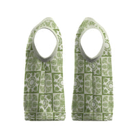 Omaomao Palaka Quilt Hawaii Christmas Knitted V-Neck Vest Hawaiian Tropical Monstera Sea Turtle LT14 - Polynesian Pride