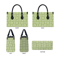 Omaomao Palaka Quilt Hawaii Leather Bag Hawaiian Tropical Monstera Sea Turtle LT14 - Polynesian Pride