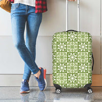 Omaomao Palaka Quilt Hawaii Luggage Cover Hawaiian Tropical Monstera Sea Turtle LT14 - Polynesian Pride