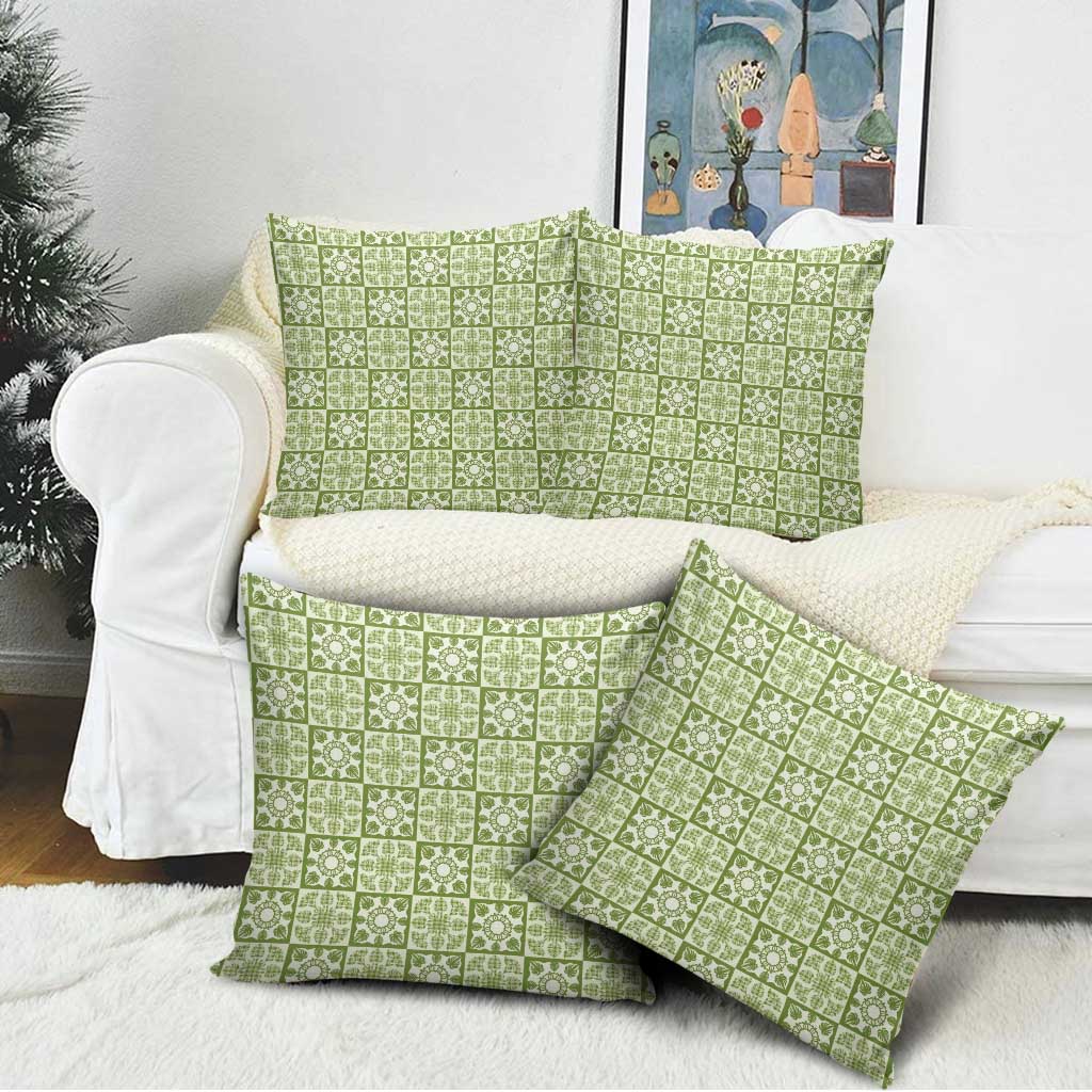 Omaomao Palaka Quilt Hawaii Pillow Cover Hawaiian Tropical Monstera Sea Turtle LT14 - Polynesian Pride