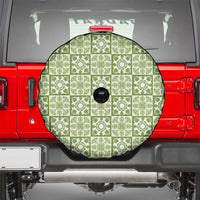 Omaomao Palaka Quilt Hawaii Spare Tire Cover Hawaiian Tropical Monstera Sea Turtle