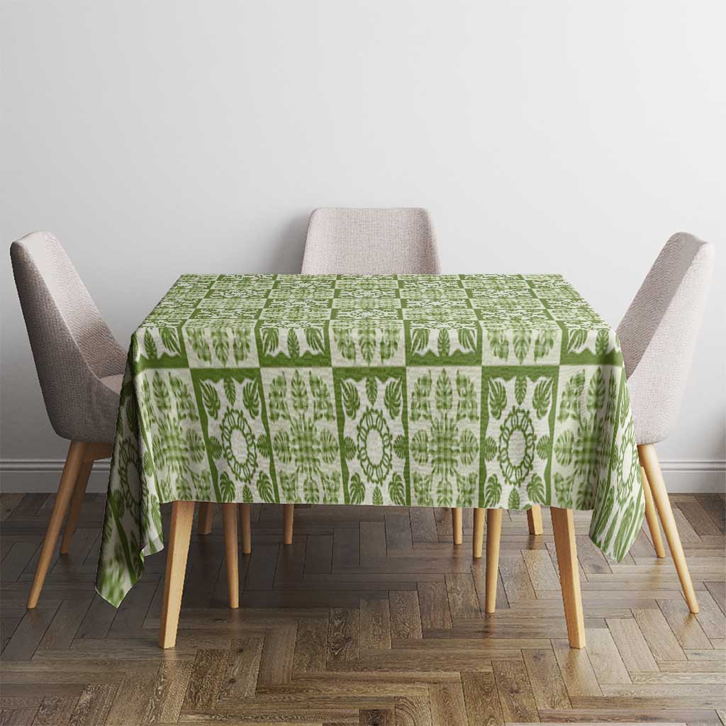Omaomao Palaka Quilt Hawaii Tablecloth Hawaiian Tropical Monstera Sea Turtle LT14 - Polynesian Pride