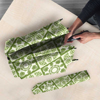 Omaomao Palaka Quilt Hawaii Umbrella Hawaiian Tropical Monstera Sea Turtle LT14 - Polynesian Pride