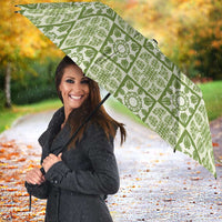 Omaomao Palaka Quilt Hawaii Umbrella Hawaiian Tropical Monstera Sea Turtle LT14 - Polynesian Pride