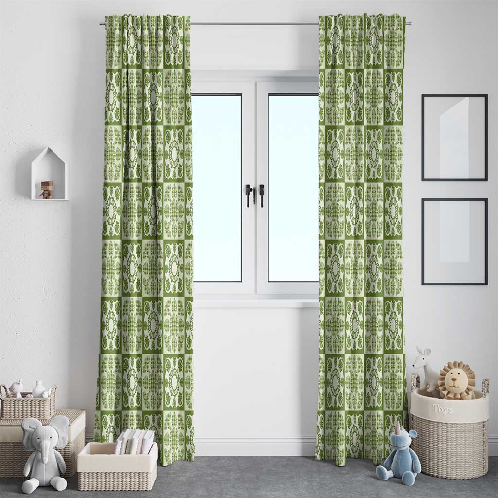 Omaomao Palaka Quilt Hawaii Window Curtain Hawaiian Tropical Monstera Sea Turtle LT14 - Polynesian Pride