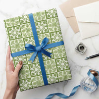 Omaomao Palaka Quilt Hawaii Wrapping Paper Hawaiian Tropical Monstera Sea Turtle LT14 - Polynesian Pride