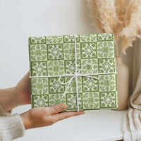 Omaomao Palaka Quilt Hawaii Wrapping Paper Hawaiian Tropical Monstera Sea Turtle LT14 - Polynesian Pride