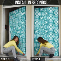Cyan Palaka Quilt Hawaii Door Cover Hawaiian Tropical Monstera Sea Turtle LT14 - Polynesian Pride