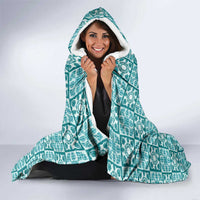 Cyan Palaka Quilt Hawaii Hooded Blanket Hawaiian Tropical Monstera Sea Turtle LT14 - Polynesian Pride