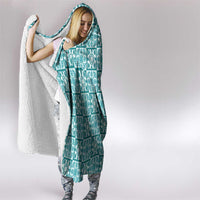Cyan Palaka Quilt Hawaii Hooded Blanket Hawaiian Tropical Monstera Sea Turtle LT14 - Polynesian Pride