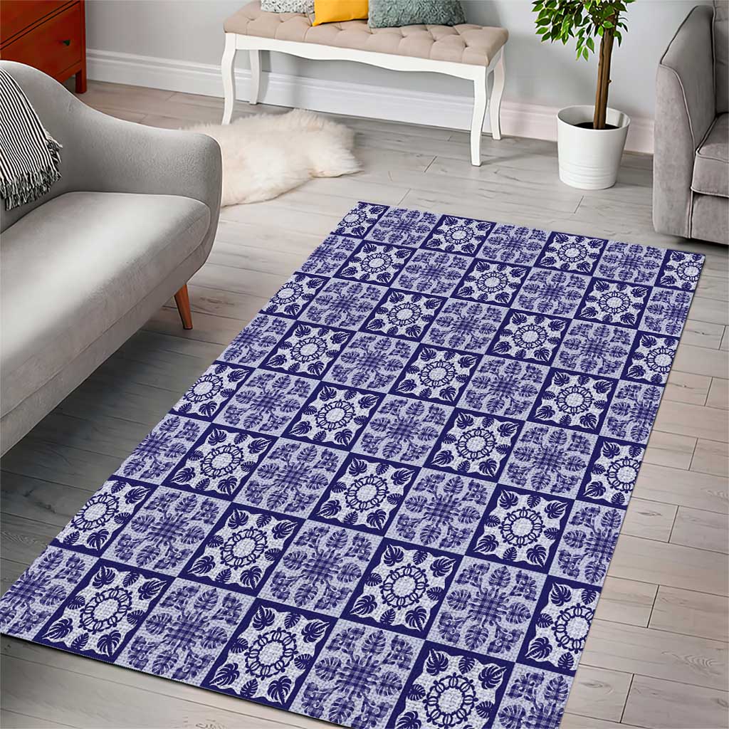 Polu Palaka Quilt Hawaii Area Rug Hawaiian Tropical Monstera Sea Turtle LT14 - Polynesian Pride