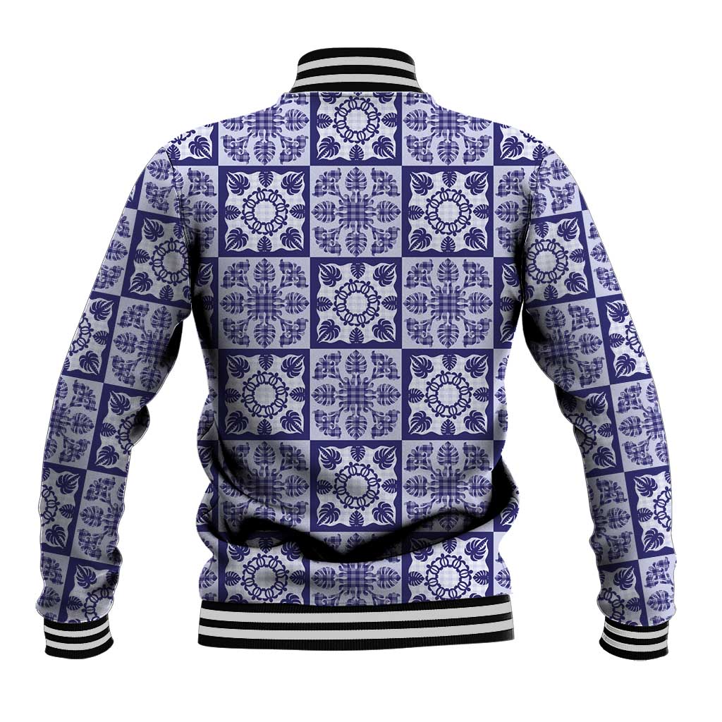 Polu Palaka Quilt Hawaii Baseball Jacket Hawaiian Tropical Monstera Sea Turtle LT14 - Polynesian Pride