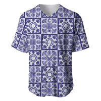 Polu Palaka Quilt Hawaii Baseball Jersey Hawaiian Tropical Monstera Sea Turtle LT14 Blue - Polynesian Pride