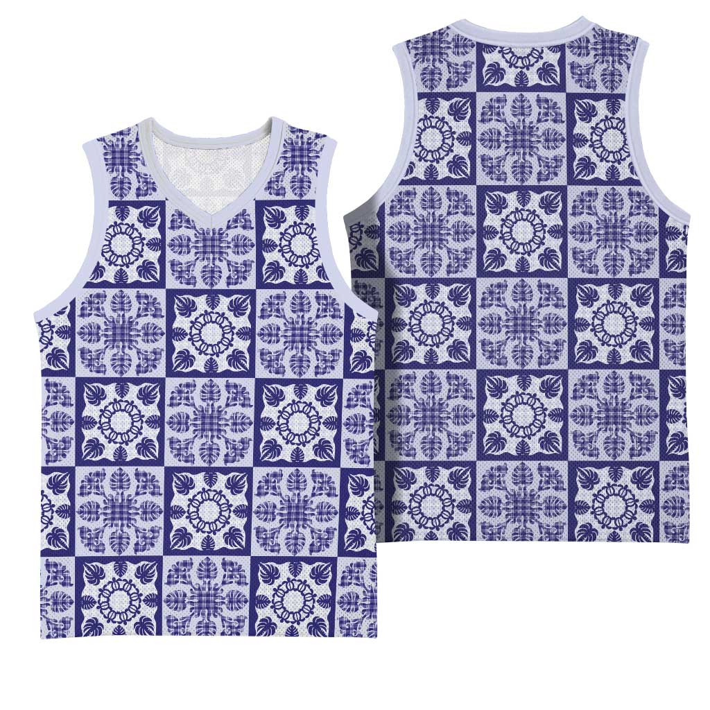 Polu Palaka Quilt Hawaii Basketball Jersey Hawaiian Tropical Monstera Sea Turtle LT14 - Polynesian Pride