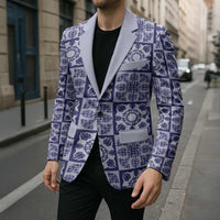 Polu Palaka Quilt Hawaii Blazer Hawaiian Tropical Monstera Sea Turtle