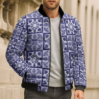 Polu Palaka Quilt Hawaii Bomber Puffer Jacket Hawaiian Tropical Monstera Sea Turtle LT14 - Polynesian Pride