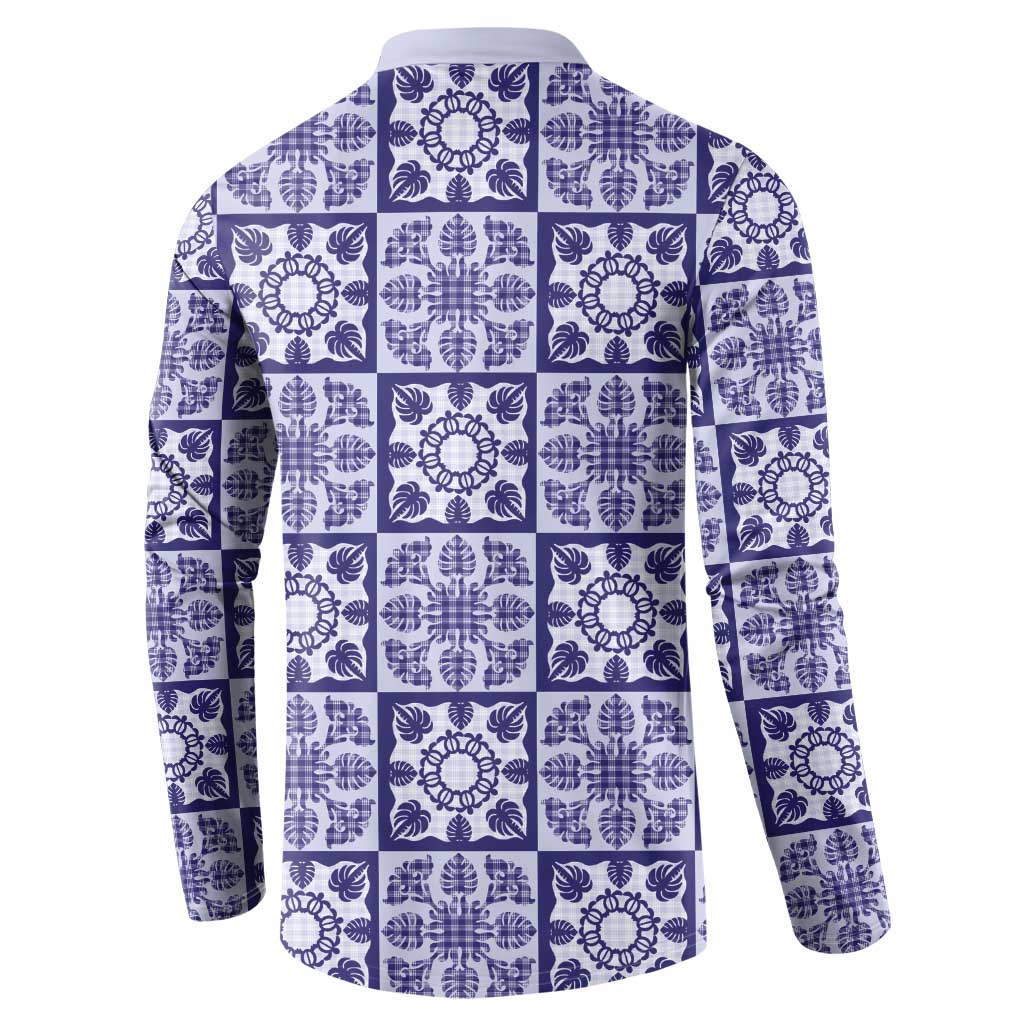 Polu Palaka Quilt Hawaii Button Sweatshirt Hawaiian Tropical Monstera Sea Turtle LT14 - Polynesian Pride