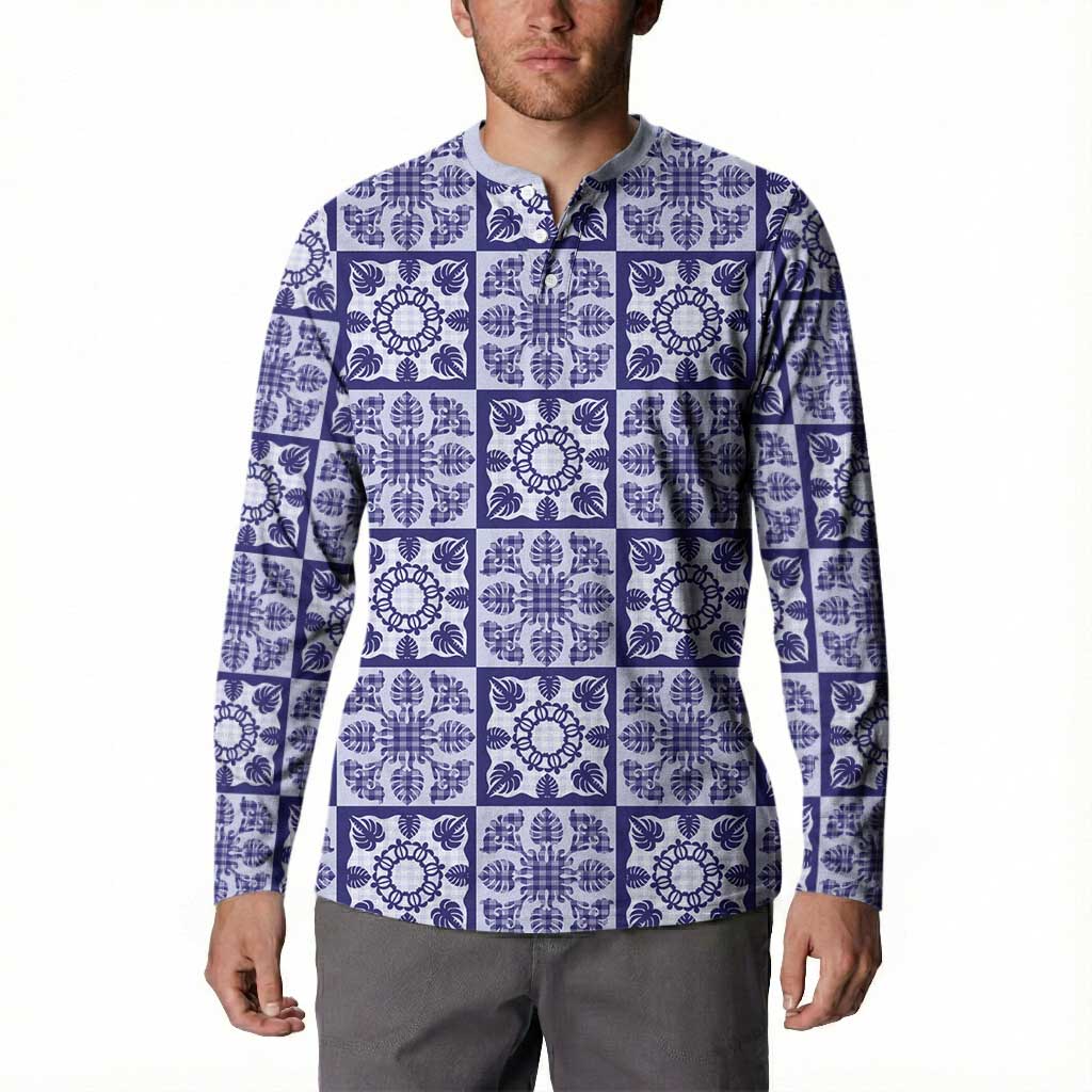 Polu Palaka Quilt Hawaii Button Sweatshirt Hawaiian Tropical Monstera Sea Turtle LT14 - Polynesian Pride