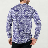 Polu Palaka Quilt Hawaii Button Sweatshirt Hawaiian Tropical Monstera Sea Turtle LT14 - Polynesian Pride