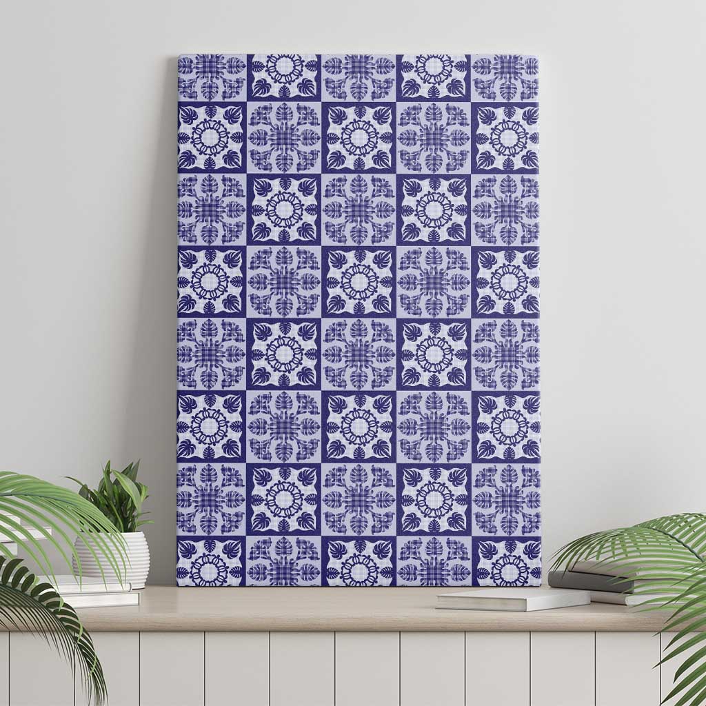 Polu Palaka Quilt Hawaii Canvas Wall Art Hawaiian Tropical Monstera Sea Turtle LT14 - Polynesian Pride