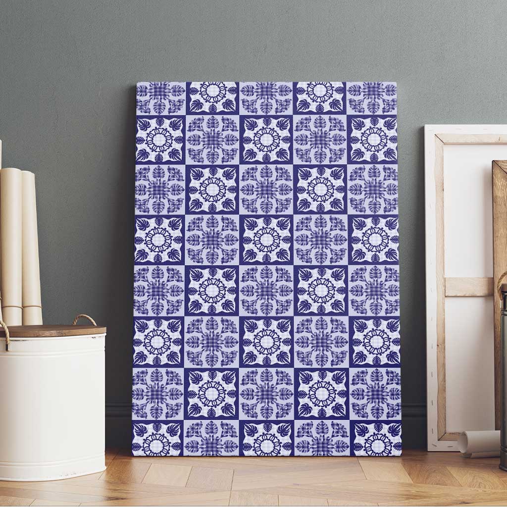 Polu Palaka Quilt Hawaii Canvas Wall Art Hawaiian Tropical Monstera Sea Turtle LT14 - Polynesian Pride