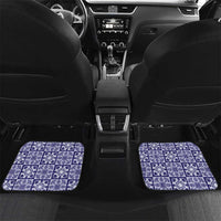 Polu Palaka Quilt Hawaii Car Mats Hawaiian Tropical Monstera Sea Turtle LT14 Set 2pcs - Back Blue - Polynesian Pride