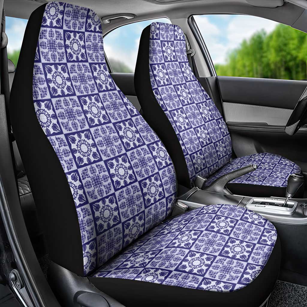 Polu Palaka Quilt Hawaii Car Seat Cover Hawaiian Tropical Monstera Sea Turtle LT14 - Polynesian Pride