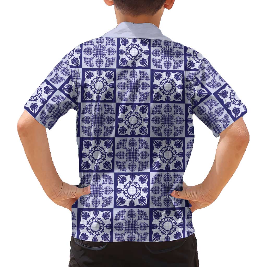 Polu Palaka Quilt Hawaii Family Matching Off Shoulder Short Dress and Hawaiian Shirt Hawaiian Tropical Monstera Sea Turtle