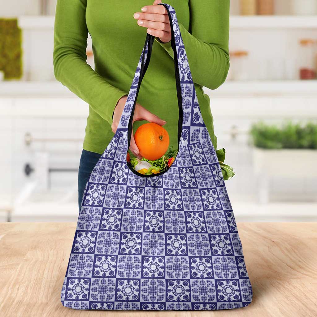 Polu Palaka Quilt Hawaii Grocery Bag Hawaiian Tropical Monstera Sea Turtle LT14 - Polynesian Pride