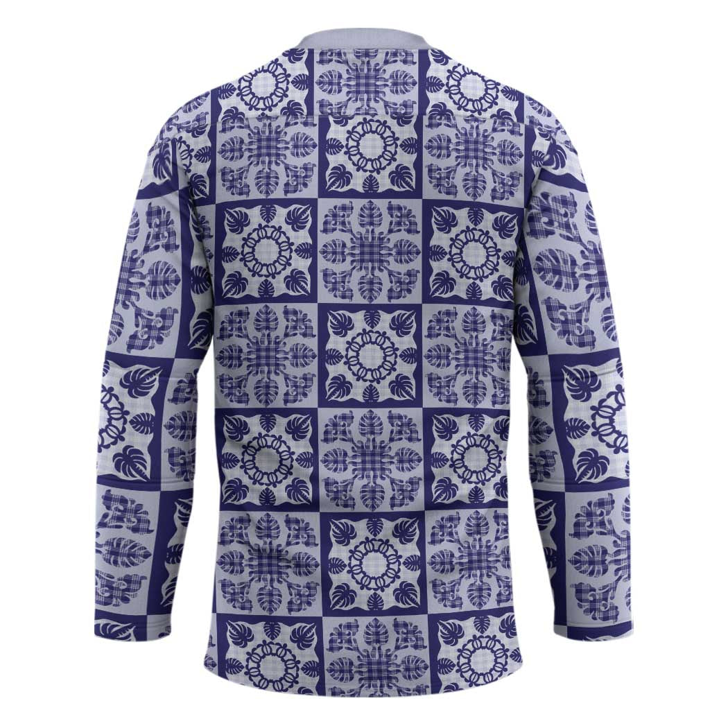 Polu Palaka Quilt Hawaii Hockey Jersey Hawaiian Tropical Monstera Sea Turtle LT14 - Polynesian Pride