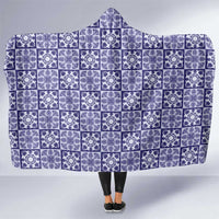 Polu Palaka Quilt Hawaii Hooded Blanket Hawaiian Tropical Monstera Sea Turtle LT14 One Size Blue - Polynesian Pride