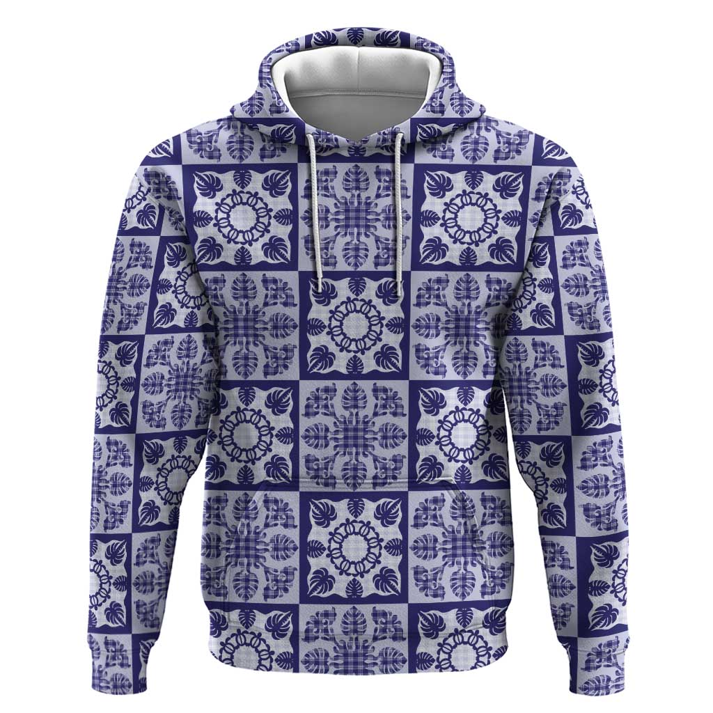 Polu Palaka Quilt Hawaii Hoodie Hawaiian Tropical Monstera Sea Turtle