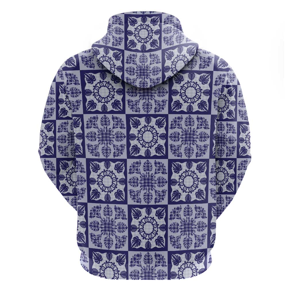 Polu Palaka Quilt Hawaii Hoodie Hawaiian Tropical Monstera Sea Turtle